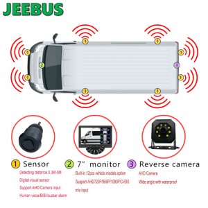 Großhandel Ultraschall-Parksensor-Monitor-System mit Rückfahrkamera Car Van Camper 8Sensors Radar Detect Digitalanzeige